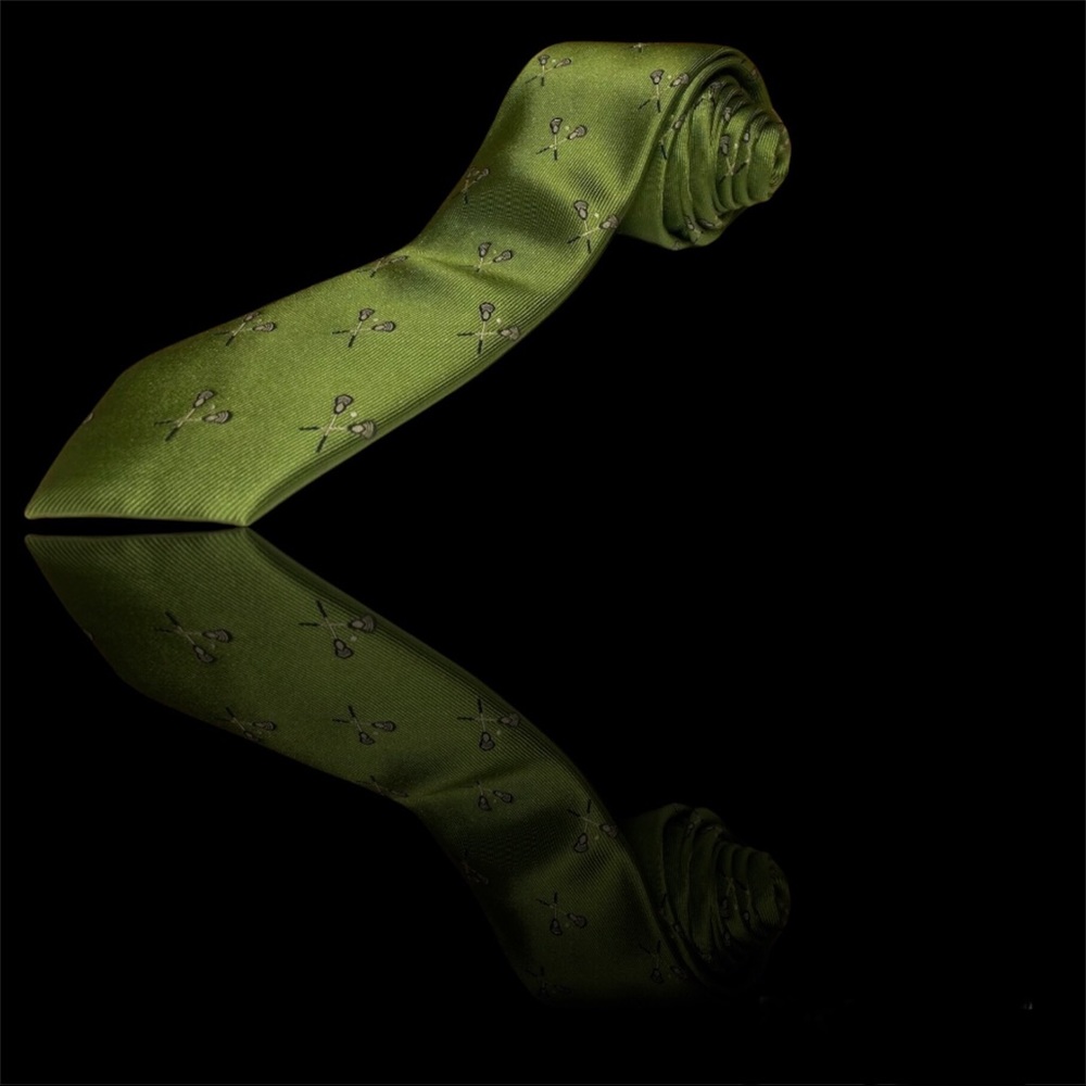Tommy Hilfiger Men's Silk Neck Tie-Green with Lacr